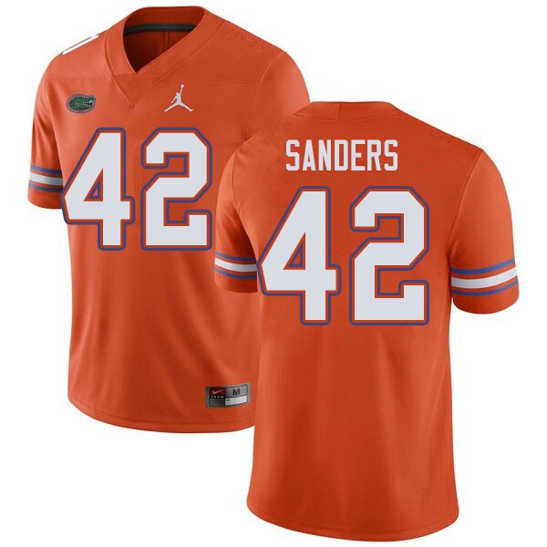 Jordan Brand Men #42 Umstead Sanders Florida Gators College Football Jersey Orange